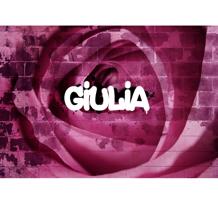 Mural de flores diseño de rosa personalizado - TenVinilo