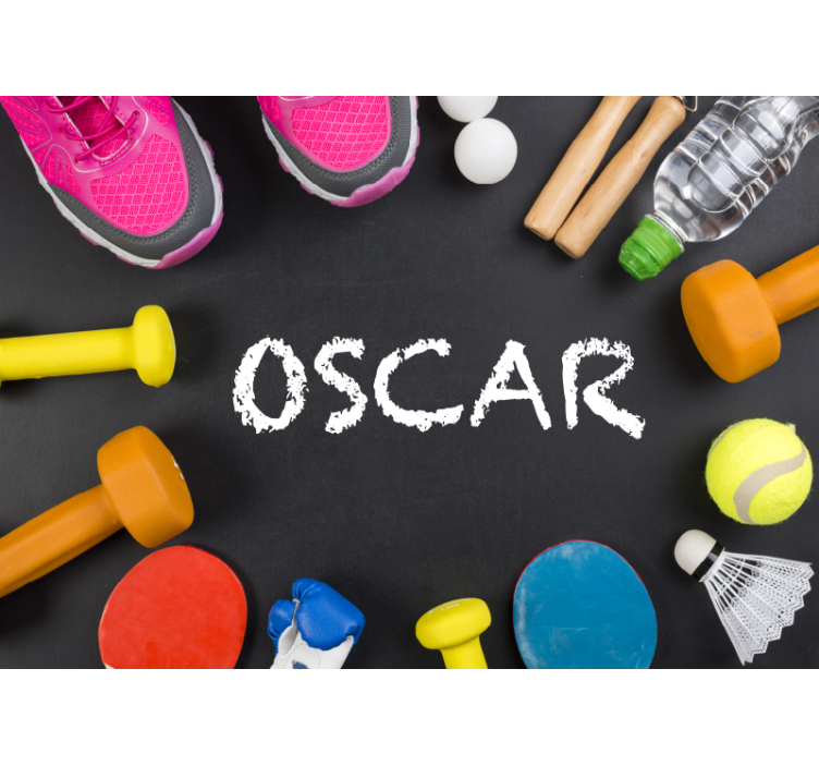 Mural de frases esenciales de fitness - TenVinilo