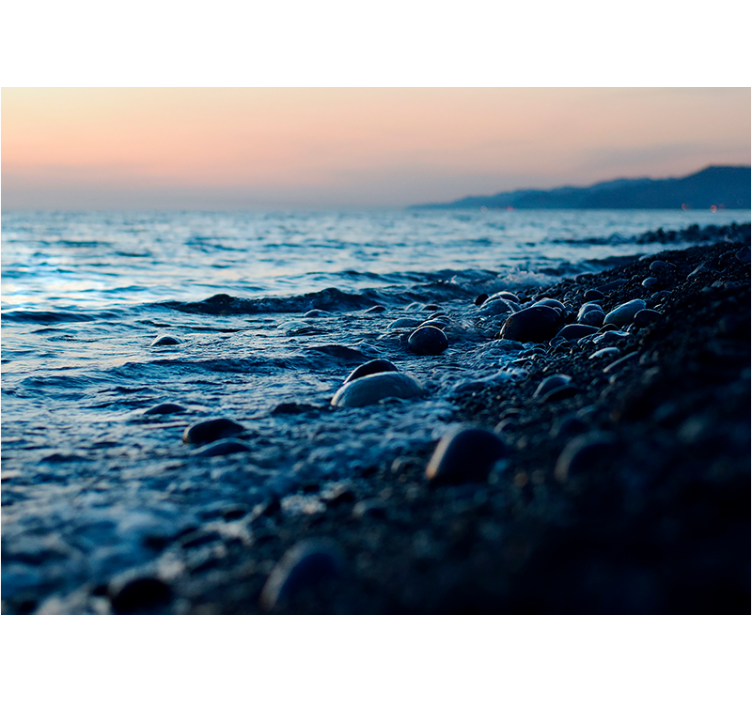 Mural de naturaleza serenidad de las olas del océano - TenVinilo