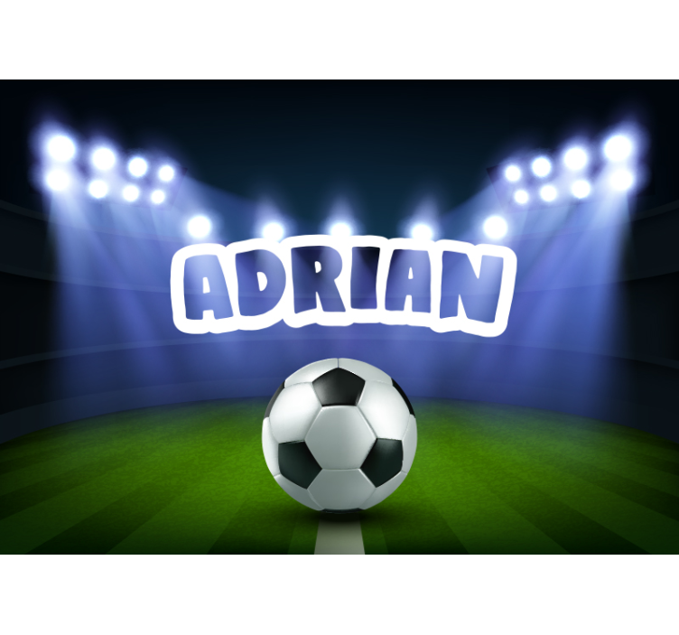 Fotomural juveniles Partido de fútbol en un estadio - TenVinilo