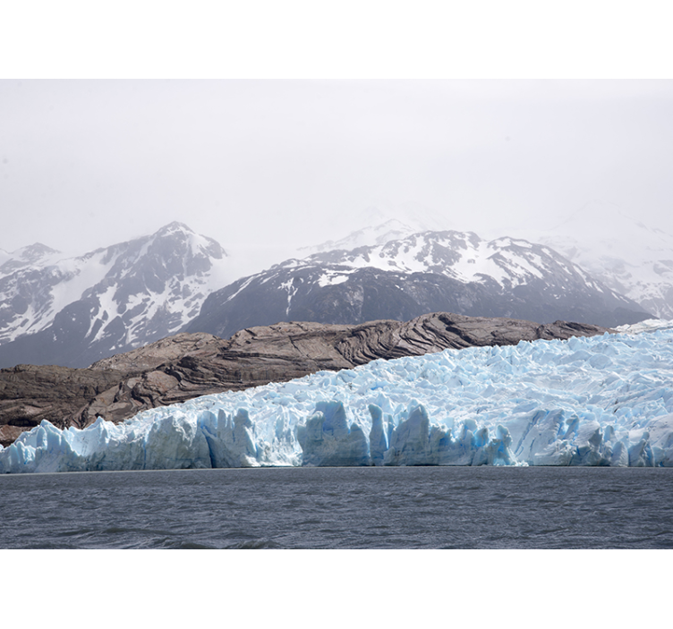 Mural de paisajes escena de glaciar en montaña - TenVinilo