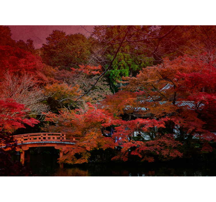 Mural de naturaleza serenidad otoñal - TenVinilo