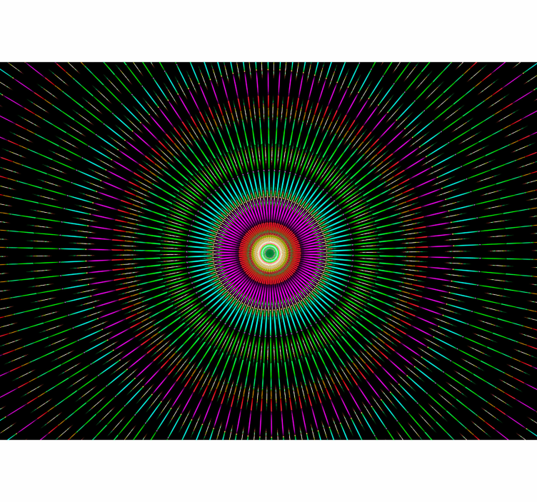 Mural abstracto patrón espiral radiante - TenVinilo