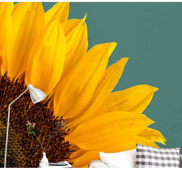 Fotomural flores Girasol de cerca - TenVinilo