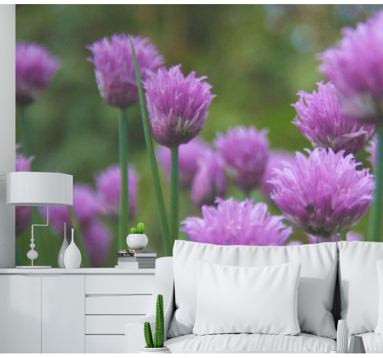 Fotomural flores Vagas flores de color púrpura - TenVinilo