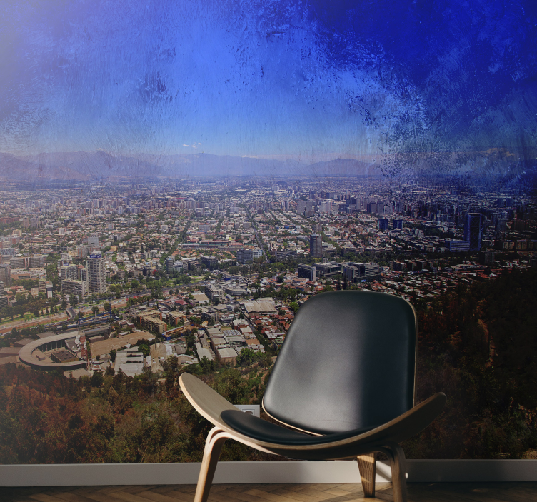 Fotomural de montañas Santiago de chile andes vistas - TenVinilo