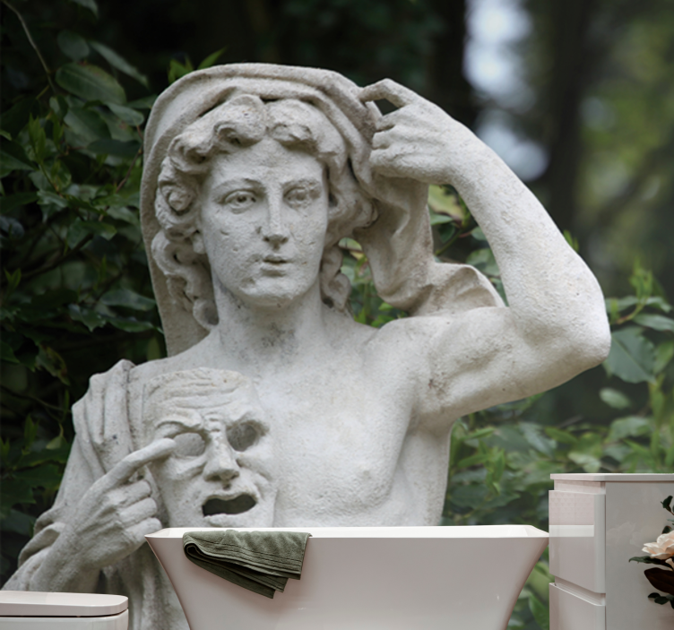 Mural arte clásico exposición de esculturas clásicas - TenVinilo