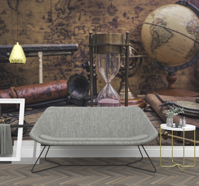 Mural ciudad colección de relojes antiguos - TenVinilo