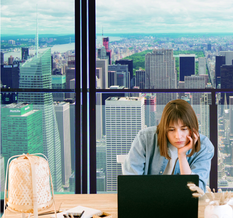 Mural ciudad skyline de nueva york - TenVinilo
