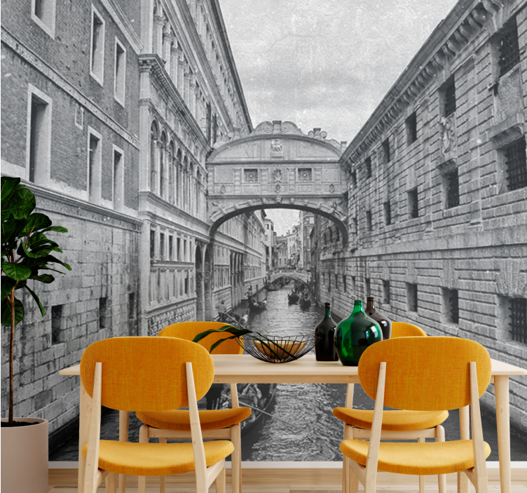 Mural ciudad vista del canal de venecia - TenVinilo
