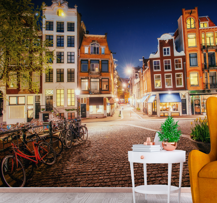 Mural de Ámsterdam callejón encantador - TenVinilo