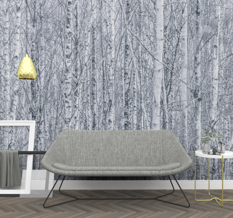 Mural de bosque bosque de abedules - TenVinilo