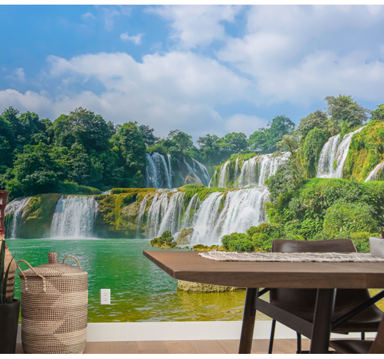 Mural de cascada vista de cascadas tranquilas - TenVinilo