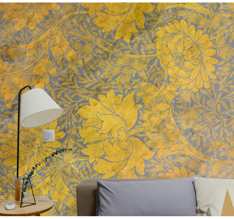 Mural de flores diseño de motivos florales - TenVinilo