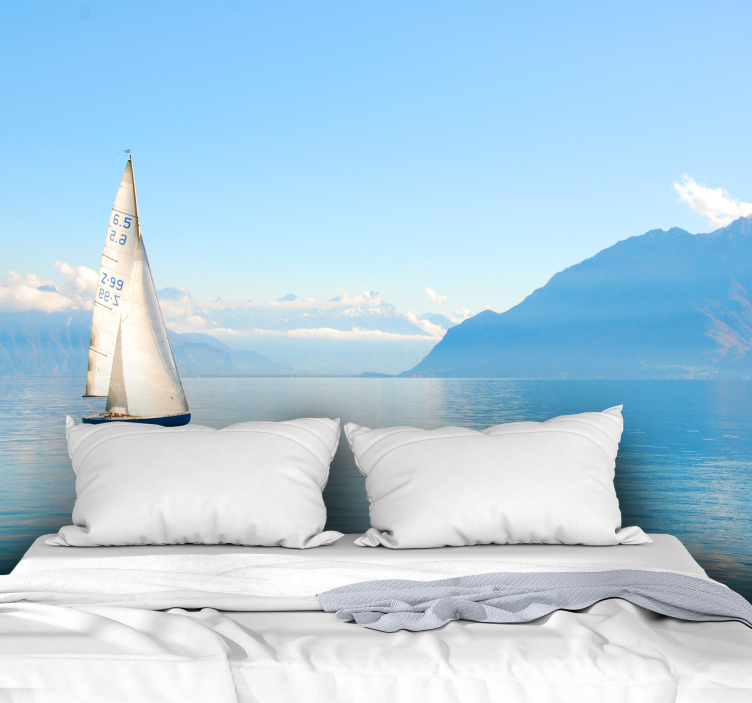 Mural de mar navegando sobre el agua - TenVinilo