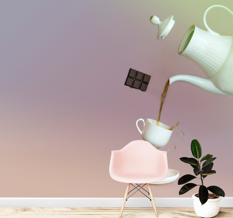 Mural de música momentos de té flotante - TenVinilo