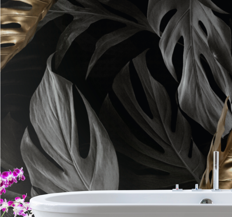 Mural de naturaleza conceptos de hoja tropical - TenVinilo