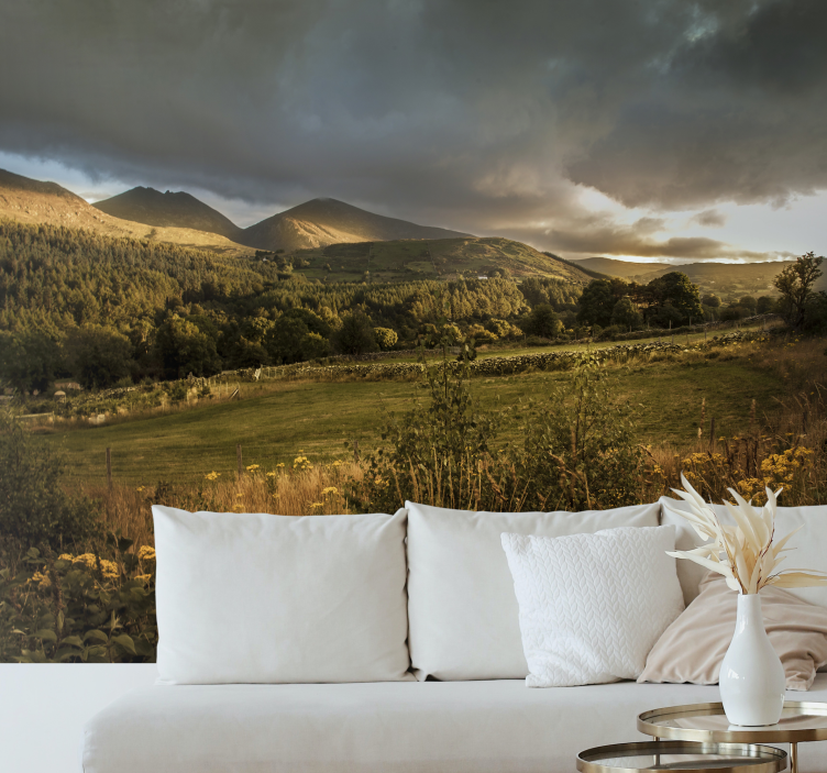 Mural de naturaleza paisaje de montaña serena - TenVinilo