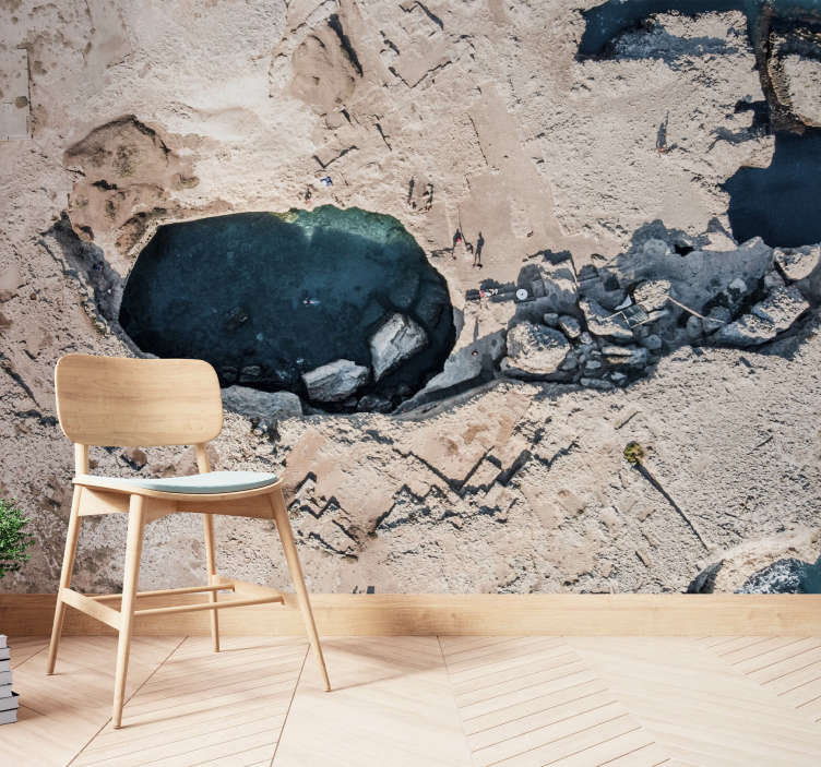 Mural de naturaleza piscina oceánica rocosa - TenVinilo