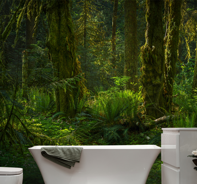 Mural de naturaleza retiro del bosque sereno - TenVinilo