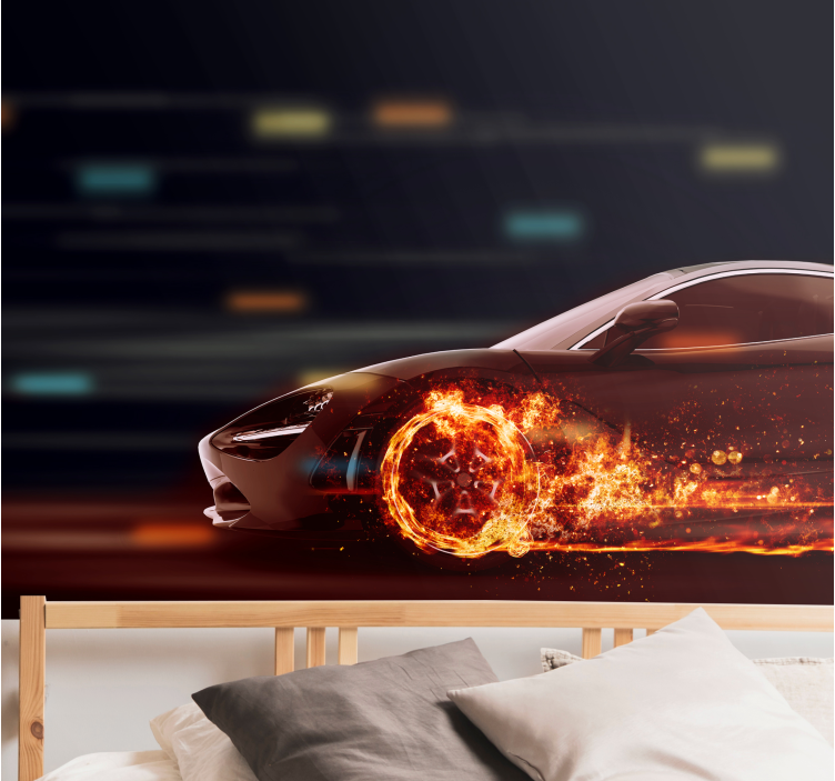 Mural de vehículos movimiento racing dinámico - TenVinilo