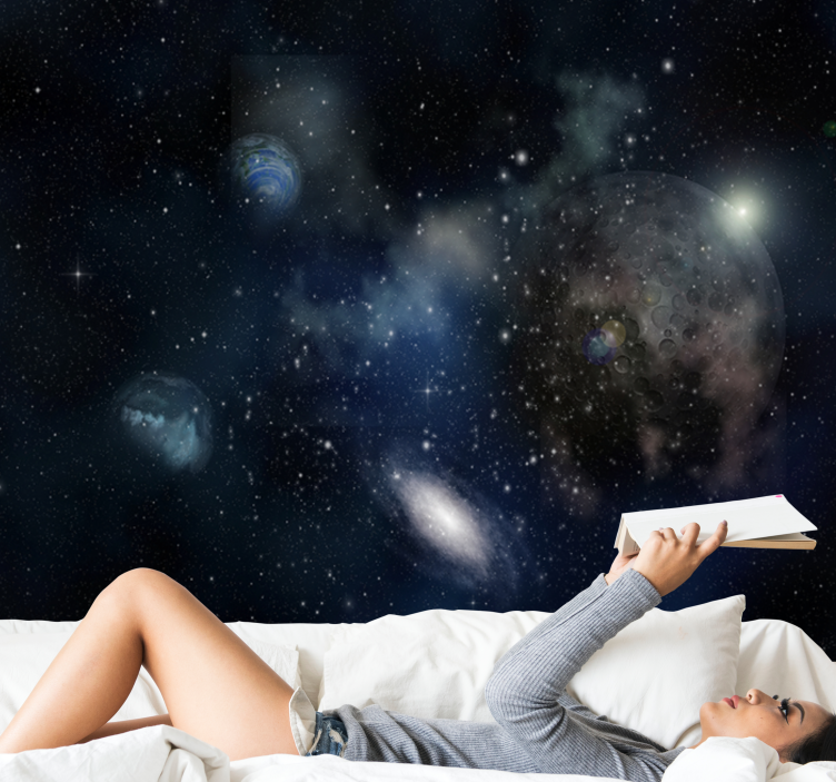 Mural del espacio escena de exploración galáctica - TenVinilo