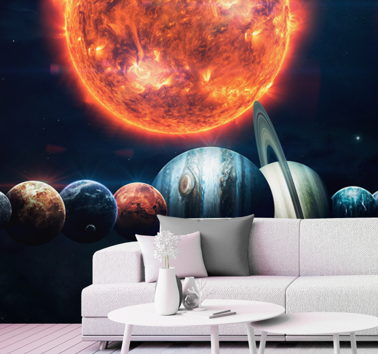 Mural del espacio sistema planetario celestial - TenVinilo