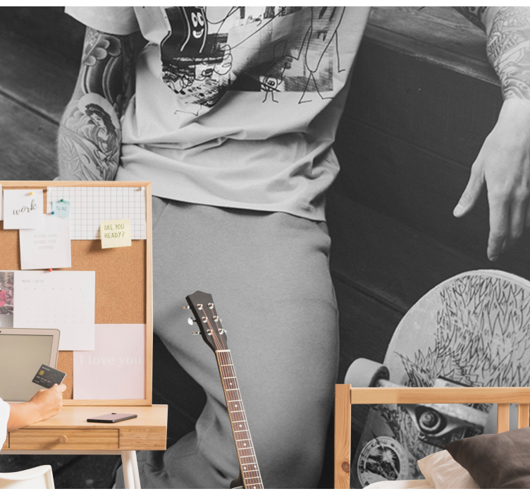 Mural de ciudades estilo urbano del skater - TenVinilo