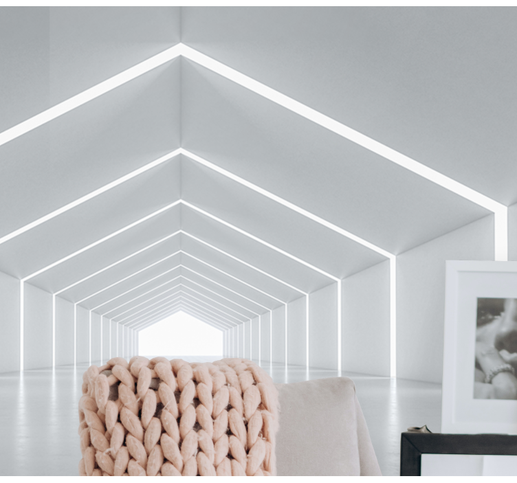 Mural moderno estructura de luz geométrica - TenVinilo