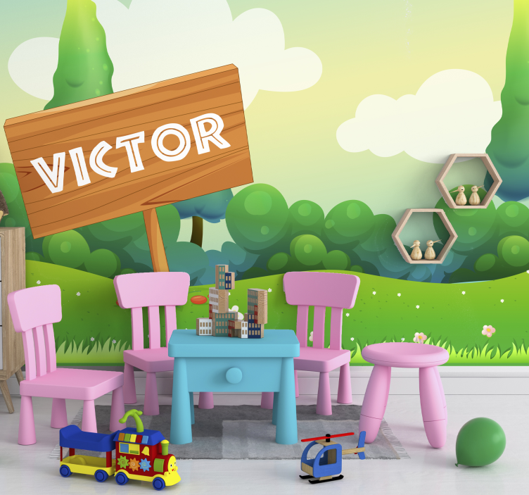 Fotomural personalizable Firmar en el bosque - TenVinilo