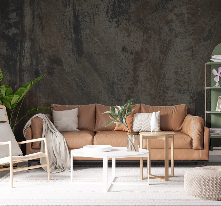 Fotomural texturas Hierro oxidado gris industrial - TenVinilo