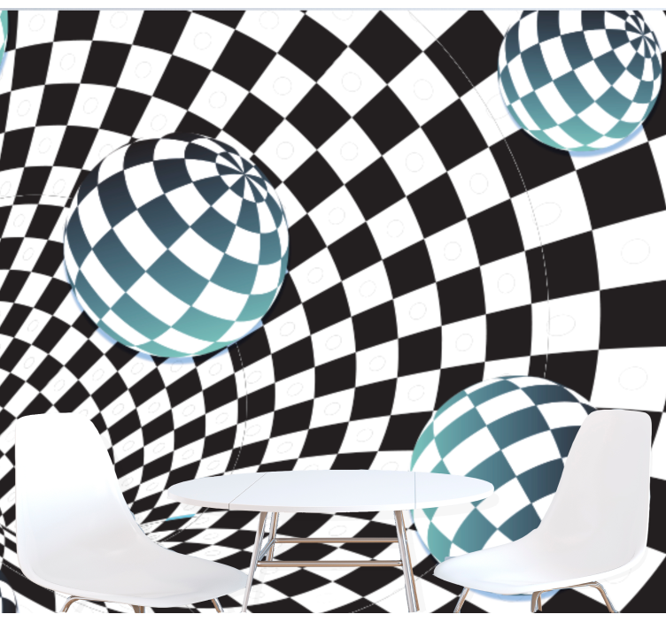 Papel efectos ilusión de un mundo cúbico - TenVinilo