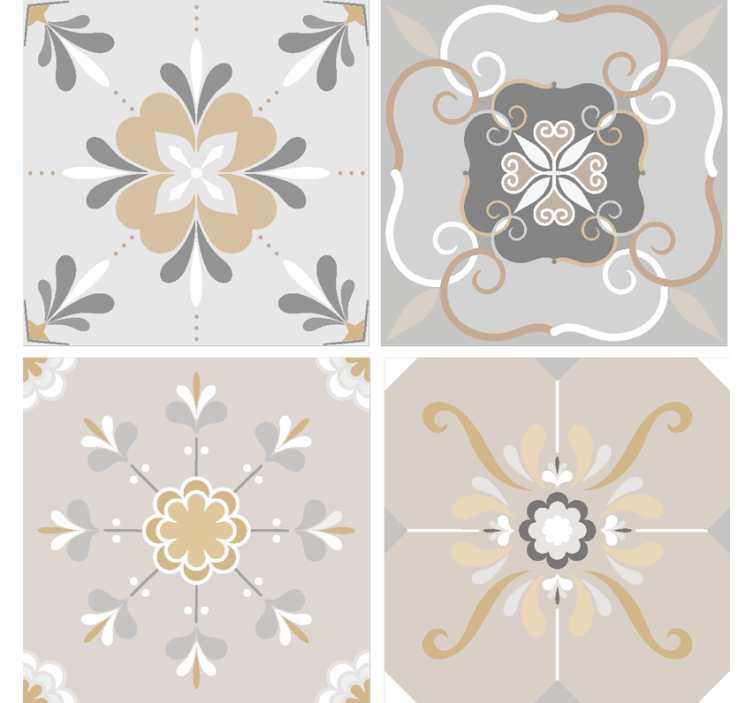 Posavasos vintage con motivos florales - TenVinilo