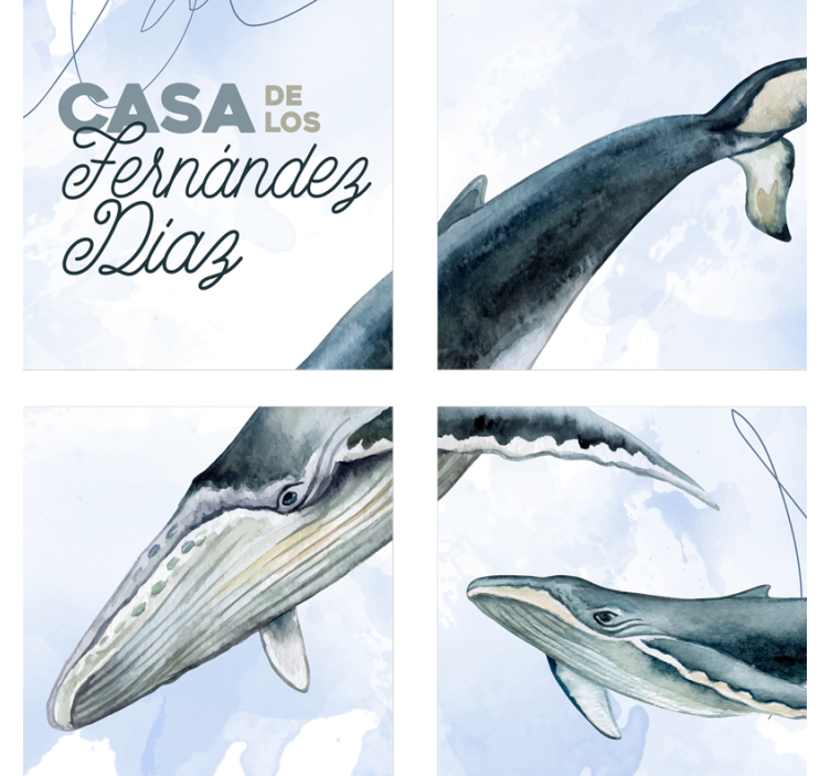 Posavasos con nombre y apellido de ballenas - TenVinilo