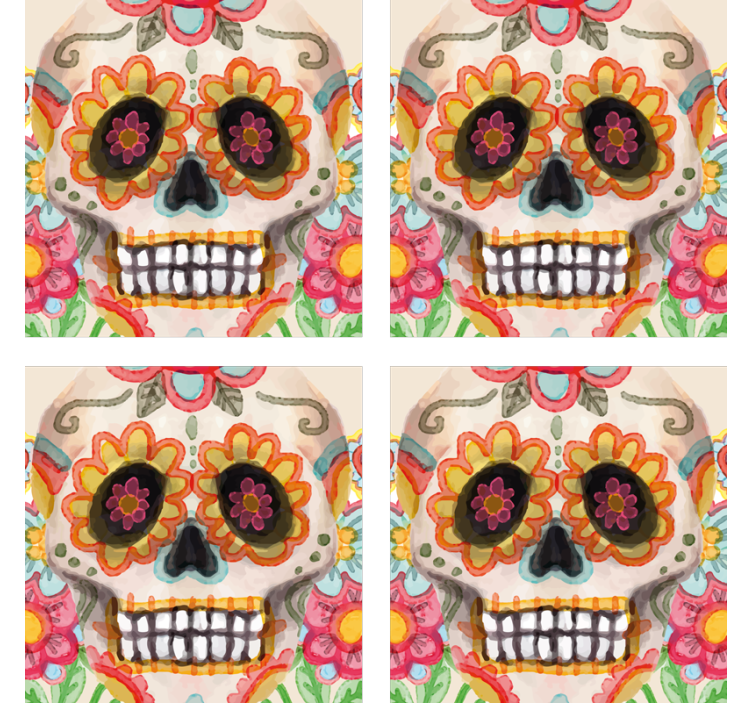 Portavasos halloween calavera de azúcar colorida - TenVinilo
