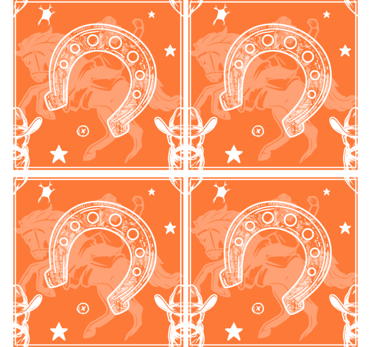 Portavasos frikis motivo de herradura rústica - TenVinilo