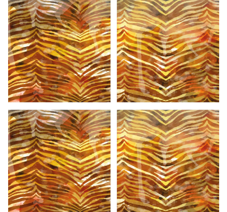 Portavasos superficie con patrón de cebra - TenVinilo