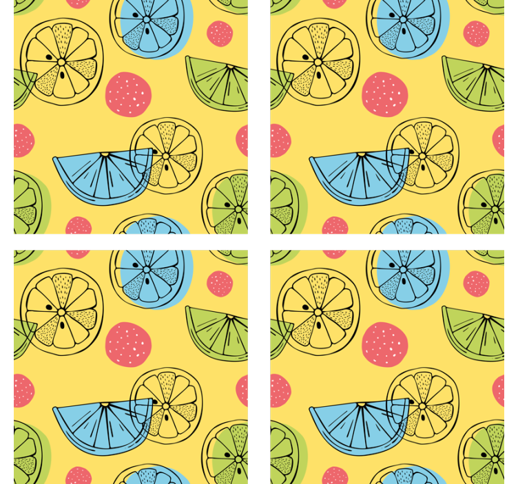 Portavasos frikis patrón cítrico colorido - TenVinilo