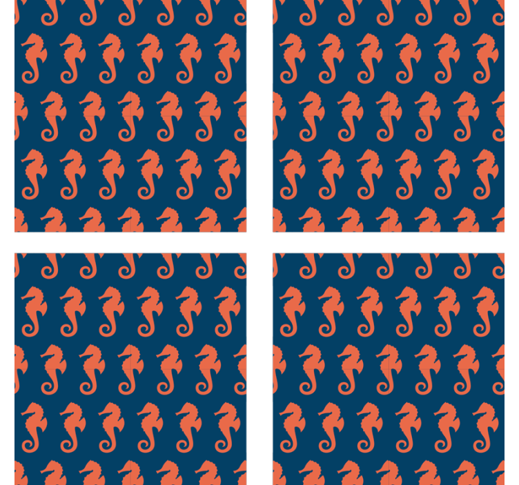 Portavasos frikis superficie con diseño de caballito de mar - TenVinilo