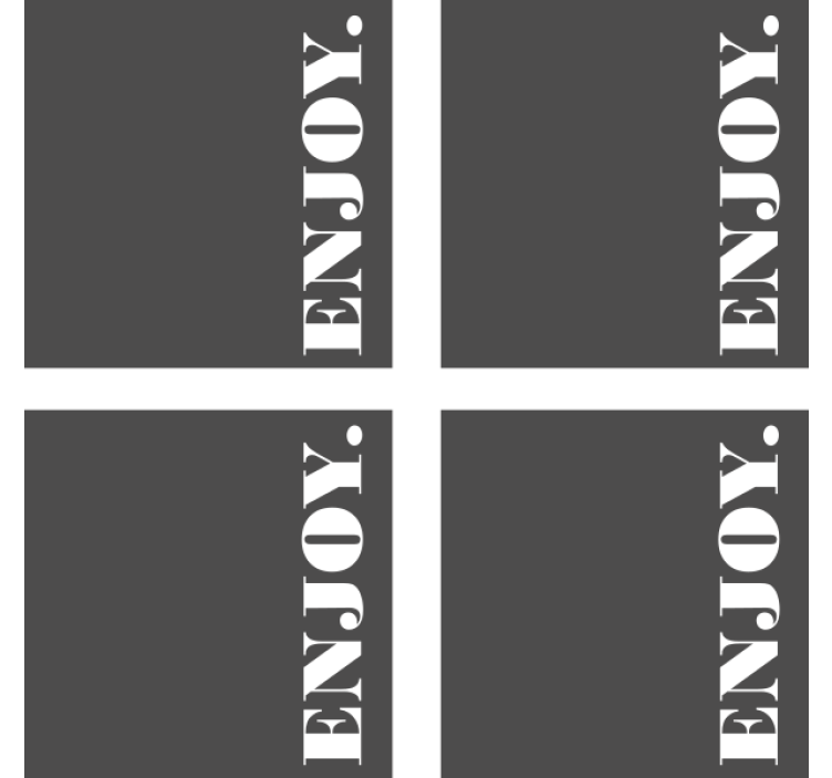 Portavasos cerveza gris oscuro texturizado disfruta - TenVinilo