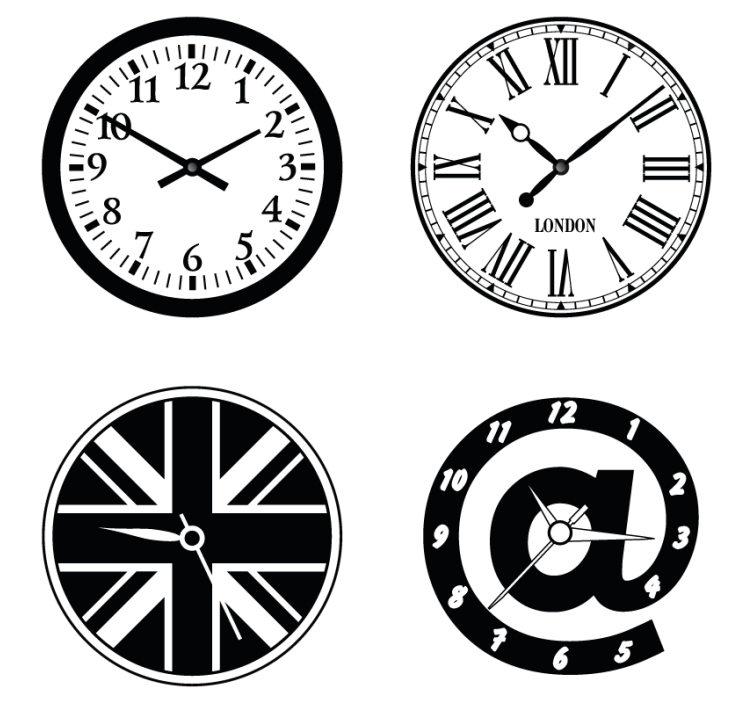 Portavasos frikis elementos de diseño reloj - TenVinilo