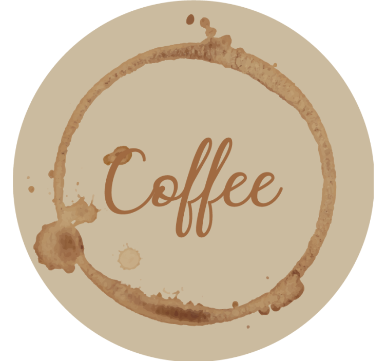 Portavasos con frases círculo de mancha de café - TenVinilo