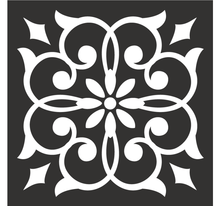 Portavasos motivo botánico elaborado - TenVinilo