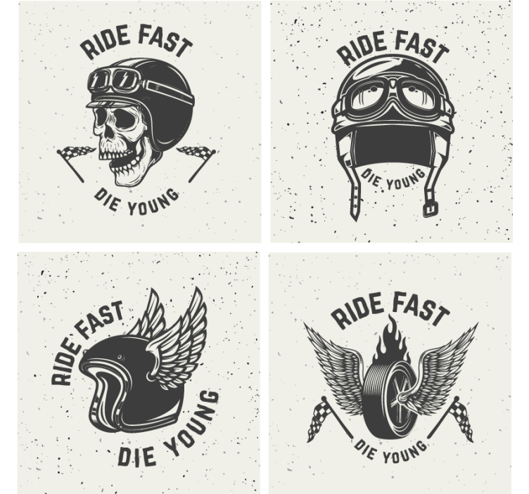 Portavasos frikis calavera con gafas de carreras - TenVinilo