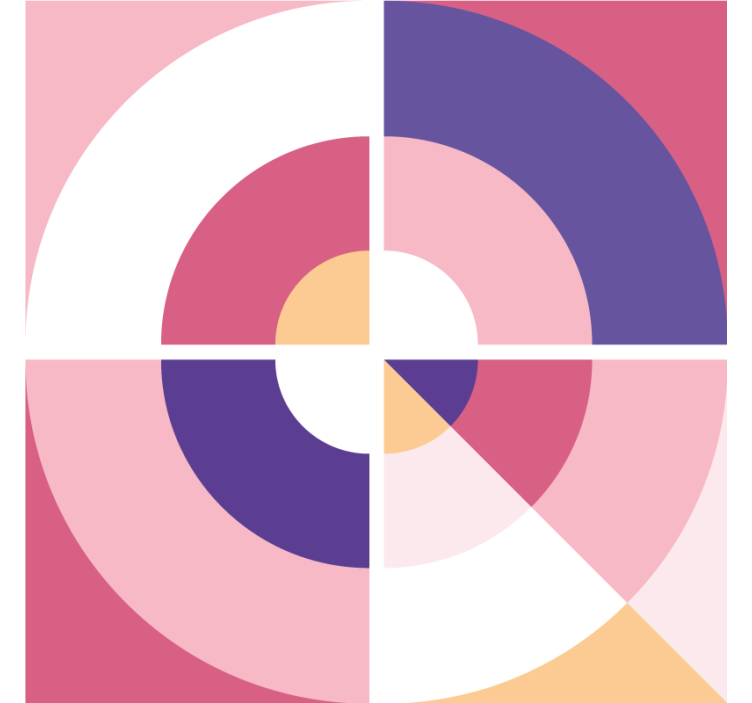 Portavasos moderno formas coloridas geométricas - TenVinilo