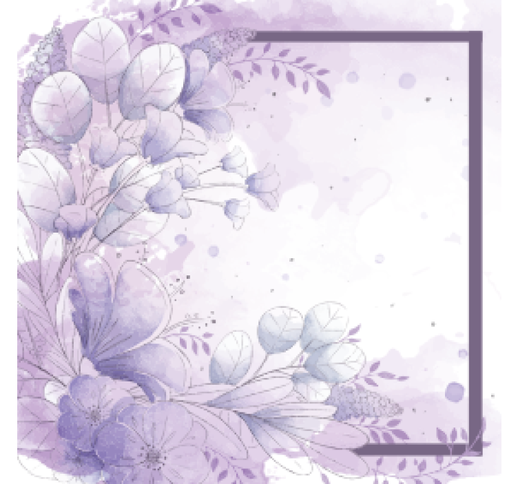 Posavasos de flores de diseño púrpura original - TenVinilo