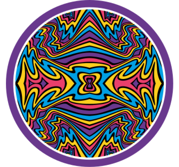 Posavasos moderno Colores vivos líneas maravillosas - TenVinilo