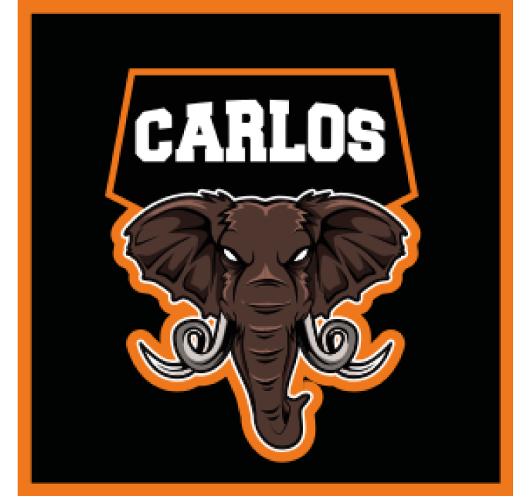 Posavasos personalizable Diseño de elefante - TenVinilo