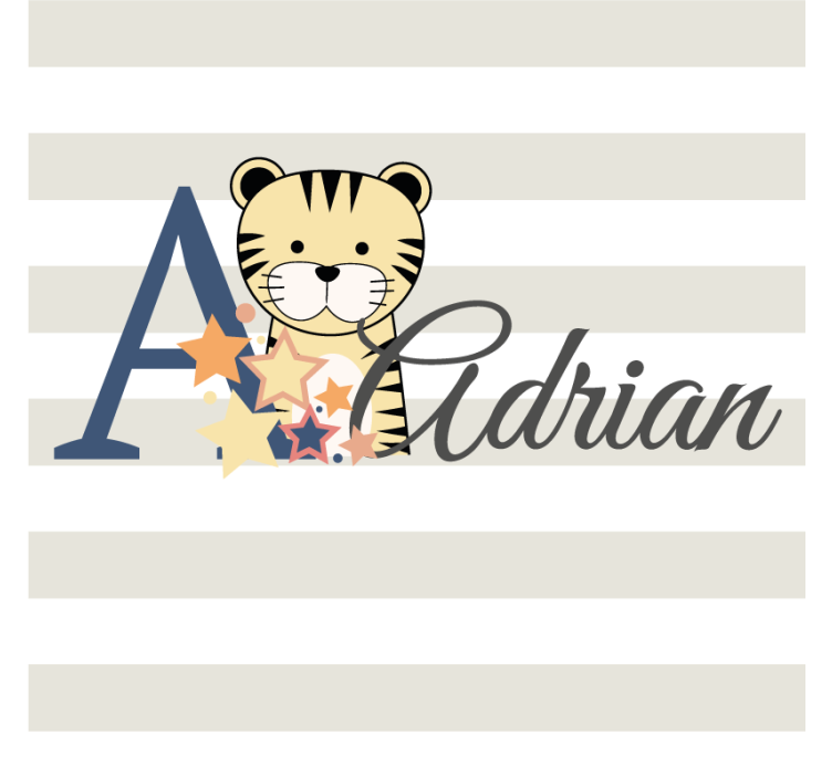 Portavasos personalizable ilustración de tigre caprichoso - TenVinilo