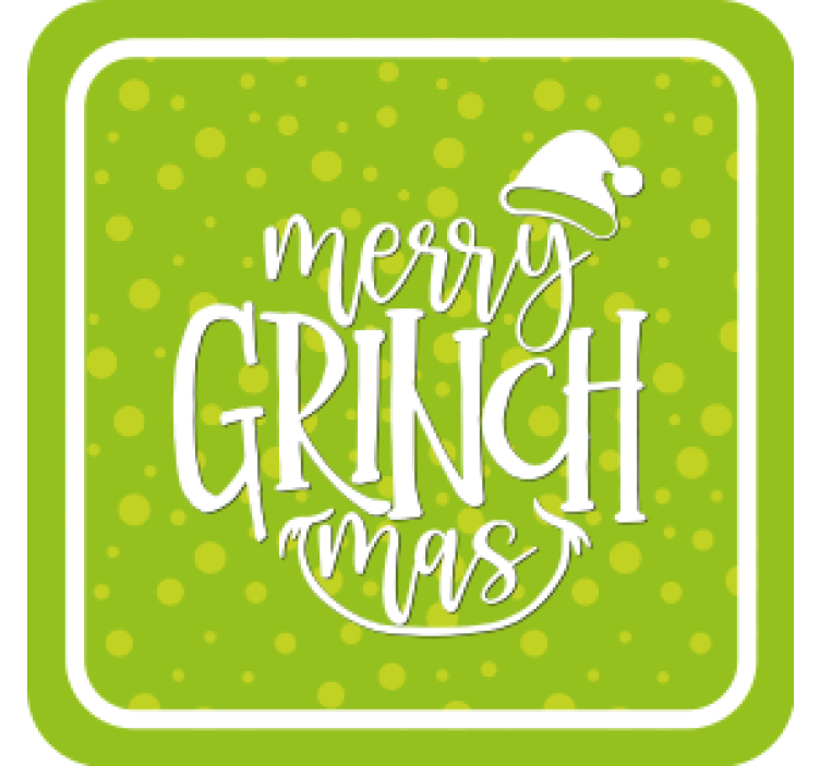 Posavasos navideño Diseño original feliz grinchmas - TenVinilo